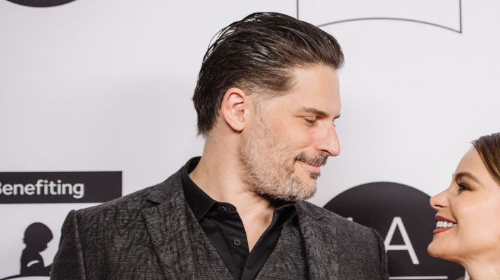 LOS ANGELES, CALIFORNIA - FEBRUARY 05: Joe Manganiello and Sofia Vergara arrive at the 2020 LA Art Show Opening Night at Los Angeles Convention Center on February 05, 2020 in Los Angeles, California. (Photo by Morgan Lieberman/Getty Images)