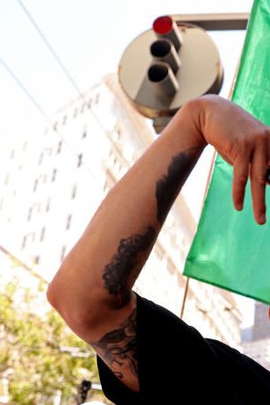 Power forward Juan Toscano Anderson greets fans during the 2022 NBA Champion Golden State Warriors Parade on Monday, June 20, 2022, in San Francisco, Calif. This is the WarriorsÕ fourth NBA Championship in eight years.