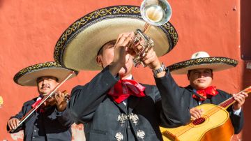 Traditional mexican Mariachi group in Merida, Yucatan, Mexico (MR)