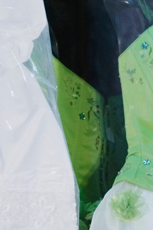 Shop window with Quinceanera dresses