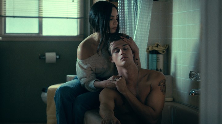 Sofia Carson in Netflix's 'Purple Hearts'