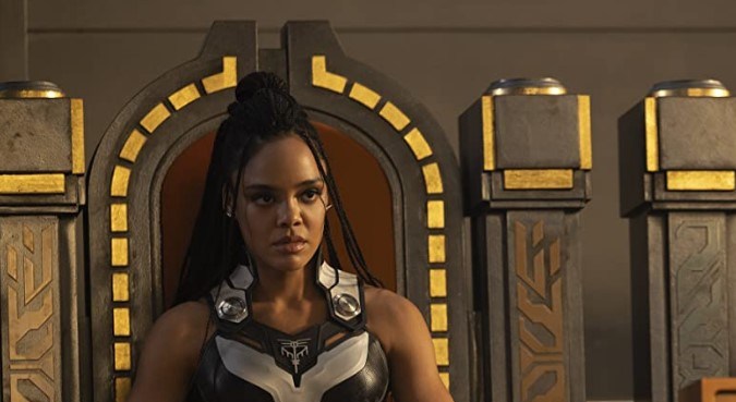 Tessa Thompson and Natalie Portman in Thor: Love and Thunder