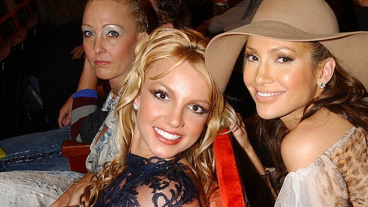 Britney Spears and Jennifer Lopez (Photo by Kevin Mazur/WireImage)