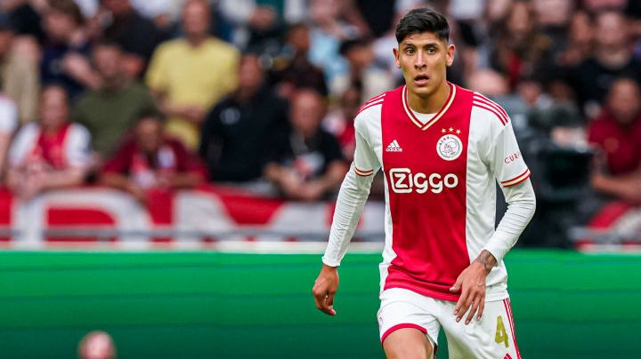 AMSTERDAM, THE NETHERLANDS - JULY 30: Edson Alvarez of Ajax during the Johan Cruijff Schaal match between Ajax and PSV at Johan Cruijff ArenA on July 30, 2022 in Amsterdam, The Netherlands (Photo by Geert van Erven/Orange Pictures/BSR Agency/Getty Images)