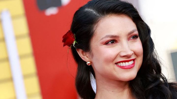 Andrea Muñoz at Bullet Train premiere.