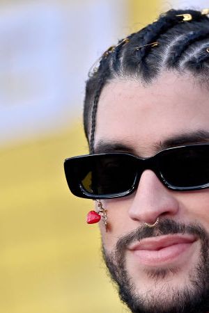 LOS ANGELES, CALIFORNIA - AUGUST 01: Bad Bunny attends the Los Angeles Premiere of Columbia Pictures' "Bullet Train" at Regency Village Theatre on August 01, 2022 in Los Angeles, California. (Photo by Axelle/Bauer-Griffin/FilmMagic )