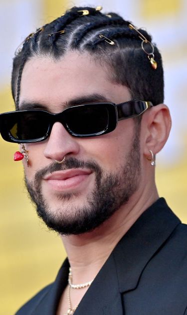 LOS ANGELES, CALIFORNIA - AUGUST 01: Bad Bunny attends the Los Angeles Premiere of Columbia Pictures' "Bullet Train" at Regency Village Theatre on August 01, 2022 in Los Angeles, California. (Photo by Axelle/Bauer-Griffin/FilmMagic )