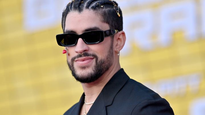 LOS ANGELES, CALIFORNIA - AUGUST 01: Bad Bunny attends the Los Angeles Premiere of Columbia Pictures' "Bullet Train" at Regency Village Theatre on August 01, 2022 in Los Angeles, California. (Photo by Axelle/Bauer-Griffin/FilmMagic )