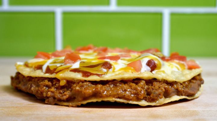 IRVINE, CA - SEPTEMBER 12: Taco Bell's Mexican Pizza remains a popular item and menu staple. (Photo by Joshua Blanchard/Getty Images for Taco Bell)