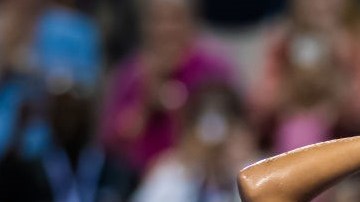 TORONTO, ONTARIO - AUGUST 08: Leylah Fernandez of Canada celebrates defeating Storm Sanders of Australia in her first round match on Day 3 of the National Bank Open, part of the Hologic WTA Tour, at Sobeys Stadium on August 08, 2022 in Toronto, Ontario (Photo by Robert Prange/Getty Images)