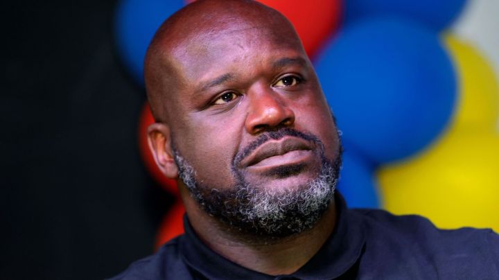 LAS VEGAS, NEVADA - OCTOBER 23: Former NBA player Shaquille O'Neal attends the unveiling of the Shaq Courts at the Doolittle Complex donated by Icy Hot and the Shaquille O'Neal Foundation in partnership with the city of Las Vegas on October 23, 2021 in Las Vegas, Nevada. (Photo by Ethan Miller/Getty Images for Icy Hot)