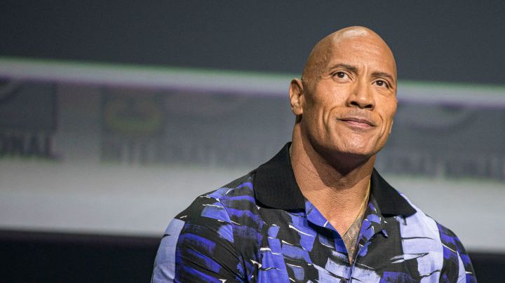 SAN DIEGO, CALIFORNIA - JULY 23: Actor Dwayne "The Rock" Johnson appears at the Warner Brothers panel promoting his upcoming film "Black Adam" at 2022 Comic-Con International Day 3 at San Diego Convention Center on July 23, 2022 in San Diego, California. (Photo by Daniel Knighton/Getty Images)