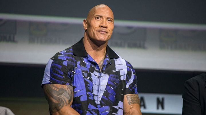 SAN DIEGO, CALIFORNIA - JULY 23: Actor Dwayne "The Rock" Johnson appears at the Warner Brothers panel promoting his upcoming film "Black Adam" at 2022 Comic-Con International Day 3 at San Diego Convention Center on July 23, 2022 in San Diego, California. (Photo by Daniel Knighton/Getty Images)