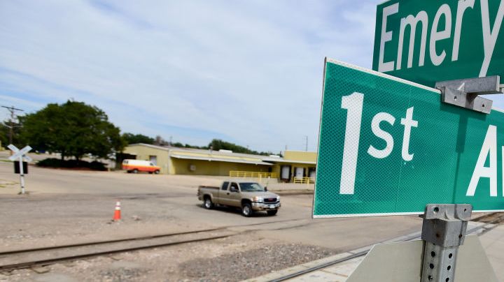 The 3 train track road crossing is seen at First Avenue and Emery Street in Longmont on Wednesday. (Photo by Matt Jonas/Digital First Media/Boulder Daily Camera via Getty Images)