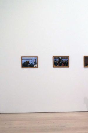 NEW YORK, NEW YORK - SEPTEMBER 03: People walk through an exhibition at the newly reopened Whitney Museum of American Art  on September 03, 2020 in New York City. The museum, one of New York's major cultural attractions, was closed last march due to the Covid-19 epidemic. The museum has instituted new safety guidelines, including health checks and a requirement for visitors to purchase timed tickets in advance. (Photo by Spencer Platt/Getty Images)