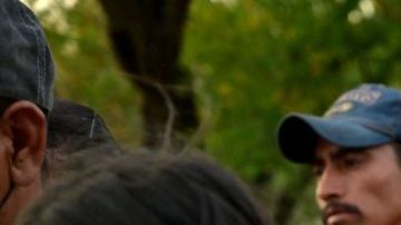 Relatives of the 10 miners trapped in a coal mine after a collapse more than a week, attend a press conference in the community of Agujita, Sabinas Municipality, Coahuila State, Mexico, on August 14, 2022. - The flooded mine where ten workers have been trapped for 11 days in northern Mexico registered an "abrupt increase in water levels," authorities reported on Sunday, which could complicate rescue efforts. (Photo by Pedro PARDO / AFP) (Photo by PEDRO PARDO/AFP via Getty Images)