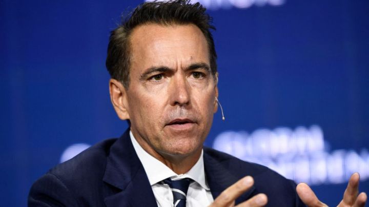 Orlando Bravo, Founder and Managing Partner, Thoma Bravo, speaks during the Milken Institute Global Conference on October 18, 2021 in Beverly Hills, California. (Photo by Patrick T. FALLON / AFP) (Photo by PATRICK T. FALLON/AFP via Getty Images)