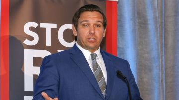 TALLAHASSEE, FL - APRIL 23: Florida Governor Ron DeSantis addresses the audience of the first of a series of "u201cWe Hear You"u201d Town Halls to hear from older Americans about how the high cost of prescription drugs is affecting them at Florida State University"u2019s Turnbull Conference Center on April 23, 2019 in Tallahassee, Florida. (Photo by Don Juan Moore/Getty Images for AARP)