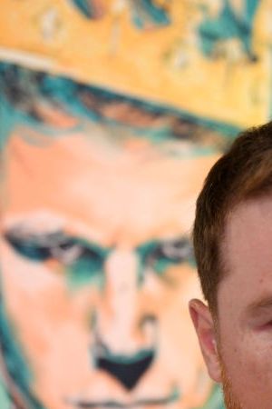 SAN DIEGO, CA - AUGUST 29: Canelo Alvarez does interviews before a media workout at the House of Boxing August 29, 2022 in San Diego, California. (Photo by Denis Poroy/Getty Images)