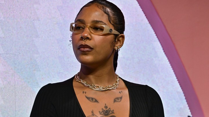 Tokischa speaks onstage during the “Women on the Rise, presented by Samsung” panel