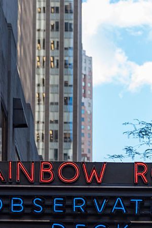 NEW YORK CITY, NEW YORK, UNITED STATES - 2015/10/16: NBC studios in New York City: Historic 30 Rockefeller plaza in Midtown Manhattan is home to NBC studios, an observation deck, and a nightclub Rainbow Room. The radio city music hall is in the background.

NBC is one of USA's largest TV broadcasting companies and include the studio where Saturday Night Live is recorded apart from many others. (Photo by Roberto Machado Noa/LightRocket via Getty Images)