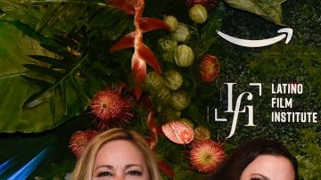 HOLLYWOOD, CALIFORNIA - OCTOBER 03: (L-R) Beatriz Acevedo, Gloria Calderón Kellett, Edward James Olmos, Erika Sabel Flores, Latasha Gillespie, and Lorenza Munoz attend Amazon Studies and Latin Film Institute event celebrating Latino heritage & culture at NeueHouse Hollywood on October 03, 2022 in Hollywood, California. (Photo by Rodin Eckenroth/Getty Images)