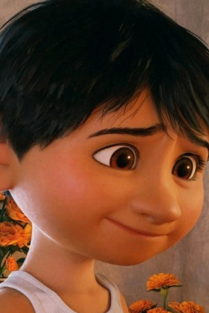 Miguel and Mamá Coco from the Disney/Pixar movie Coco