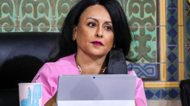 Los Angeles, CA - August 30: Council President Nury Martinez motion to appoint Heather Hutt as an interim council member for the 10th District, failed to receive the 10 votes required for a public hearing at City Hall on Tuesday, Aug. 30, 2022 in Los Angeles, CA. (Irfan Khan / Los Angeles Times via Getty Images)