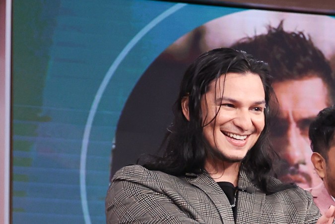DORAL, FLORIDA - NOVEMBER 01: Alex Livinalli, Tenoch Huerta, Mabel Cadena, Jessica Rodriguez and Carlos Calderon are seen at "Despierta America" at Univision Studios to promote Wakanda Forever on November 01, 2022 in Doral, Florida. (Photo by John Parra/Getty Images)