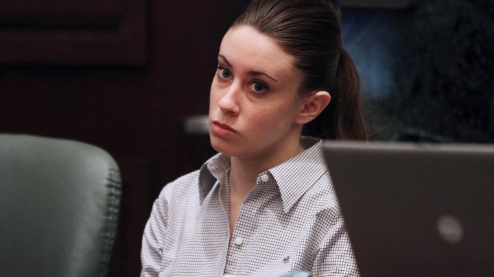 ORLANDO, FL - JUNE 30: Casey Anthony listens to testimony during her murder trial at the Orange County Courthouse on June 30, 2011 in Orlando, Florida. Anthony's defense attorneys argued that she didn't kill her two-year-old daughter Caylee, but that she accidentally drowned. (Photo by Red Huber-Pool/Getty Images)