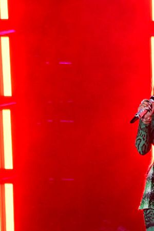 NEWARK, NEW JERSEY - OCTOBER 29: Nicki Minaj performs onstage during Powerhouse NYC on October 29, 2022 in Newark, New Jersey. (Photo by Roy Rochlin/Getty Images for iHeartRadio)