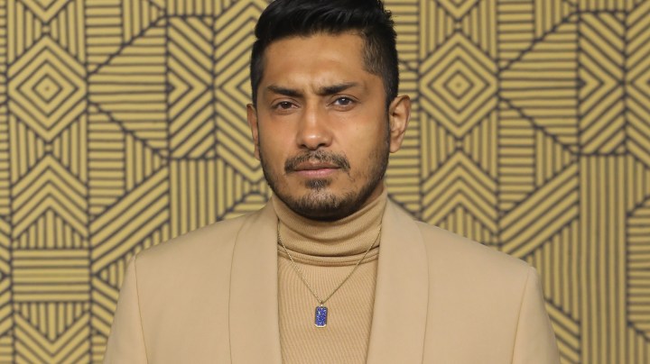 LONDON, ENGLAND - NOVEMBER 03: Tenoch Huerta attends the "Black Panther: Wakanda Forever" European Premiere at Cineworld Leicester Square on November 03, 2022 in London, England (Photo by Lia Toby/Getty Images)