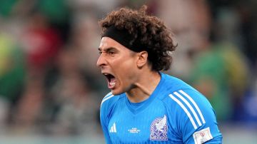 Guillermo Ochoa aka Memo Ochoa, goalkeeper of Mexico, reacts during the Group C match between Mexico and Poland of the 2022 FIFA World Cup at Ras Abu Aboud 974 Stadium in Doha, Qatar, Nov. 22, 2022. (Photo by Li Gang/Xinhua via Getty Images)