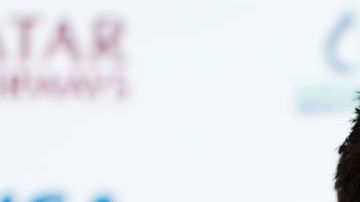 DOHA, QATAR - NOVEMBER 21: Lionel Messi of Argentina reacts during the Argentina match day -1 Press Conference at Main Media Center on November 21, 2022 in Doha, Qatar. (Photo by Mohamed Farag/Getty Images)