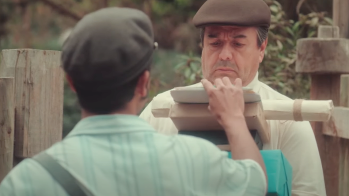 Claudio Arrendondo as Pablo Neruda in Ardiente Paciencia