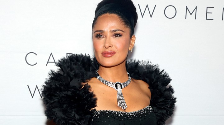 NEW YORK, NEW YORK - SEPTEMBER 15: Salma Hayek Pinault attends as the Kering Foundation hosts first-ever Caring For Women Dinner on September 15, 2022 in New York City. (Photo by Monica Schipper/Getty Images for The Kering Foundation)