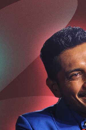 Tenoch Huerta, Katya Echazarreta, and Bad Bunny in a Thanksgiving collage