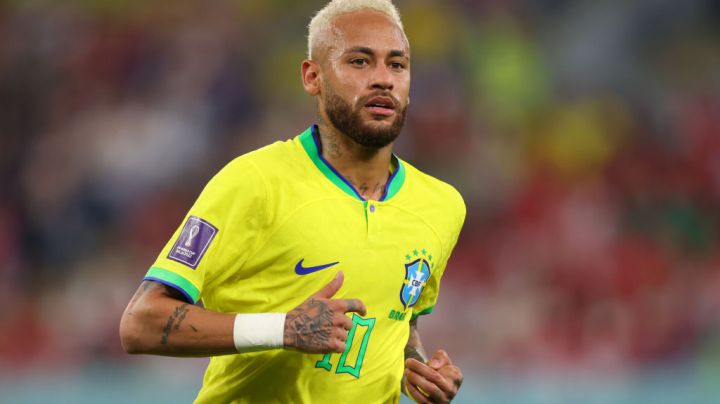 DOHA, QATAR - DECEMBER 05: Neymar of Brazil during the FIFA World Cup Qatar 2022 Round of 16 match between Brazil and South Korea at Stadium 974 on December 5, 2022 in Doha, Qatar. (Photo by Marc Atkins/Getty Images)