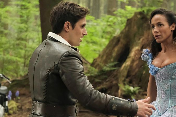 Andrew J. West as Henry and Dania Ramirez as Cinderella in ‘Once Upon a Time’ season 7 