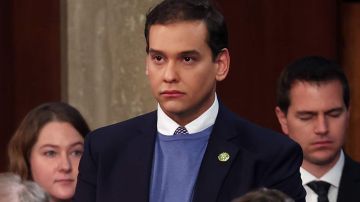 WASHINGTON, DC - JANUARY 03: U.S. Rep. George Santos (R-NY) waits for the start of the 118th Congress in the House Chamber of the U.S. Capitol Building on January 03, 2023 in Washington, DC. Santos is facing scrutiny for lies he told about his personal and professional background during his campaign. Today members of the 118th Congress will be sworn-in and the House of Representatives is scheduled to elect a new Speaker of the House. (Photo by Win McNamee/Getty Images)