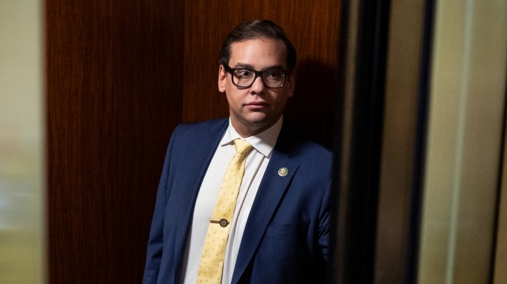 UNITED STATES - JANUARY 12: Rep. George Santos, R-N.Y., is seen in the U.S. Capitol on Thursday, January 12, 2023. (Tom Williams/CQ-Roll Call, Inc via Getty Images)