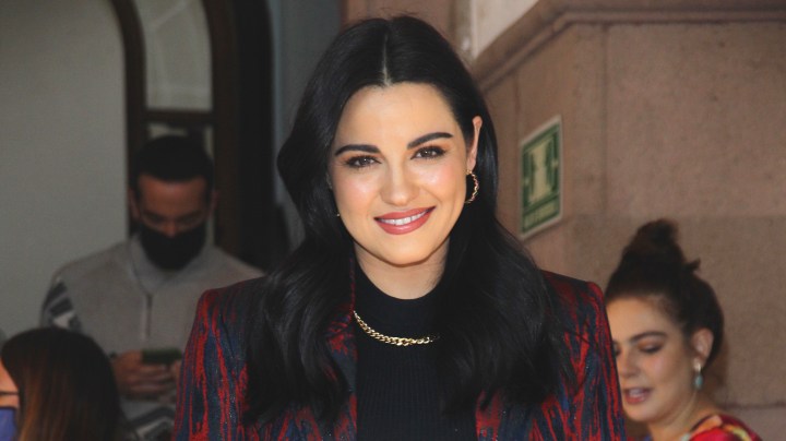 MEXICO CITY, MEXICO - NOVEMBER 24: Maite Perroni poses for a photo during the GQ & Glamour Market ribbon cutting ceremony on November 24, 2021 in Mexico City, Mexico. (Photo by Medios y Media/Getty Images)