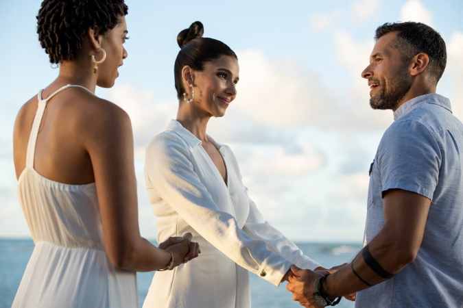 Kiara Barnes, Roselyn Sanchez and John G. Rodriquez in ‘Fantasy Island’ season 2 episode 2 (Photo CR: Laura Magruder/ FOX)