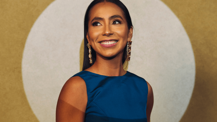 PHOENIX, AZ - FEBRUARY 09: Diana Flores poses for a photo during NFL Honors at the Symphony Hall on February 9, 2023 in Phoenix, Arizona. (Photo by Cooper Neill/Getty Images)