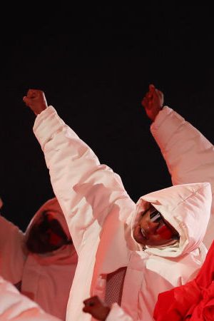 GLENDALE, ARIZONA - FEBRUARY 12: Rihanna performs onstage during the Apple Music Super Bowl LVII Halftime Show at State Farm Stadium on February 12, 2023 in Glendale, Arizona. (Photo by Ezra Shaw/Getty Images)