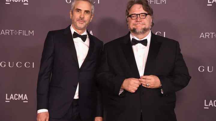 LOS ANGELES, CA - NOVEMBER 04:  Directors Alfonso Cuaron (L) and Guillermo del Toro attend the 2017 LACMA Art + Film Gala Honoring Mark Bradford And George Lucas at LACMA on November 4, 2017 in Los Angeles, California.  (Photo by Kevin Winter/Getty Images)