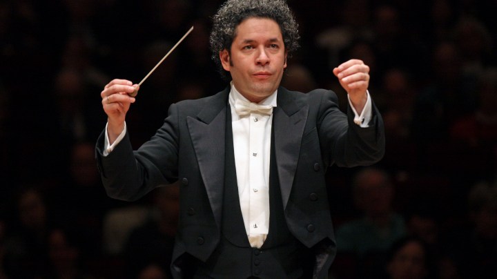 The Venezuelan conductor Gustavo Dudamel leads the Vienna Philharmonic Orchestra in Berlioz's "Symphonie fantastique" at Carnegie Hall on Saturday night, February 24, 2018. (Photo by Hiroyuki Ito/Getty Images)