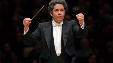 The Venezuelan conductor Gustavo Dudamel leads the Vienna Philharmonic Orchestra in Berlioz's "Symphonie fantastique" at Carnegie Hall on Saturday night, February 24, 2018. (Photo by Hiroyuki Ito/Getty Images)