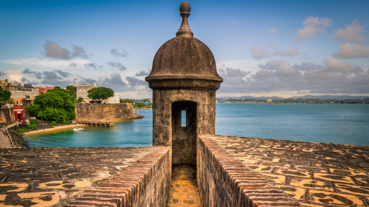 This "Garita" is located in the historical city of Old San Juan in Puerto Rico's capital. Founded in 1509, this walled city is characterized by its blue cobblestone streets and colonial times structures. The "Garitas" were used as surveillance outposts by the Spanish guards against attacks either by sea or land.