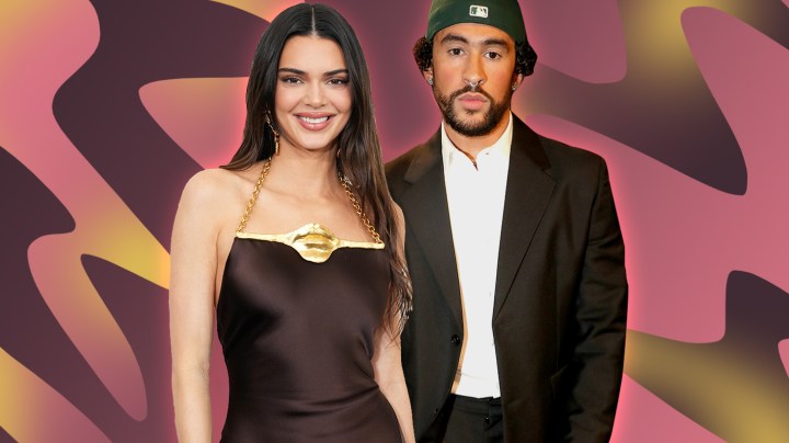 Bad Bunny and Kendall Jenner collage